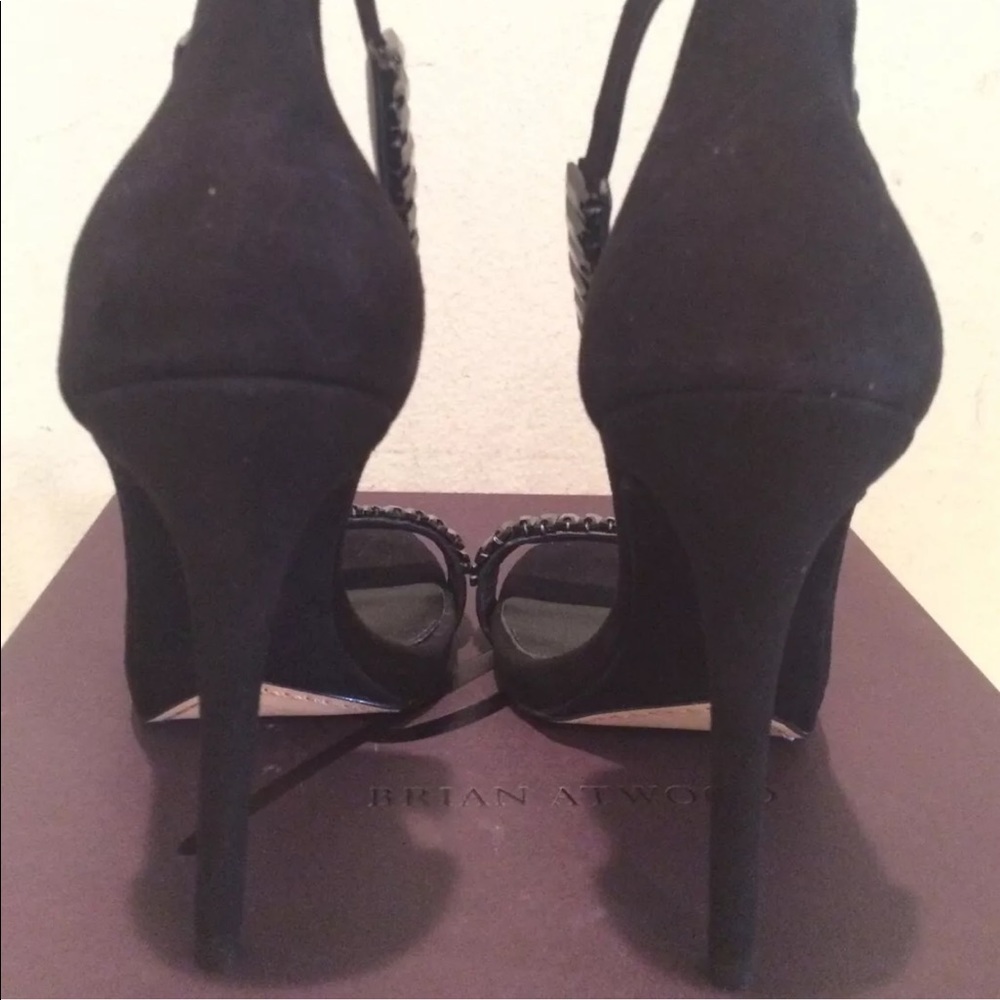 B BRIAN ATWOOD CIARA SUEDE STONES SANDAL STILETTO - Picture 10 of 12